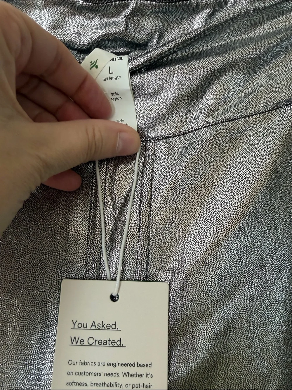 HALARA Silver Metallic Leggings - Picture 2 of 3